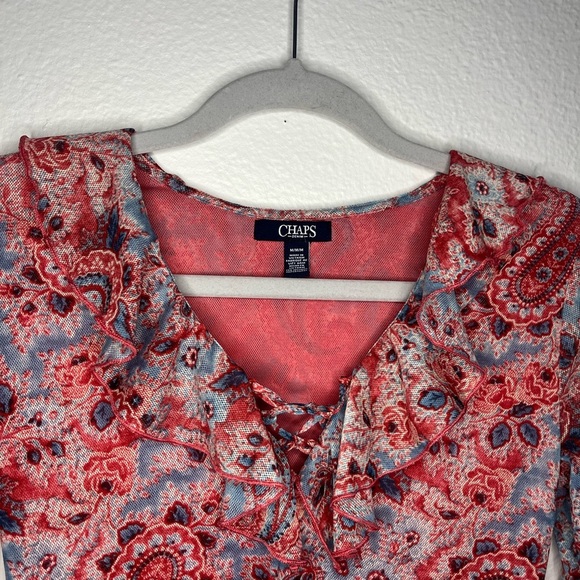 ๐บ Chaps Denim Paisley Print Top | Size M - Picture 2 of 5